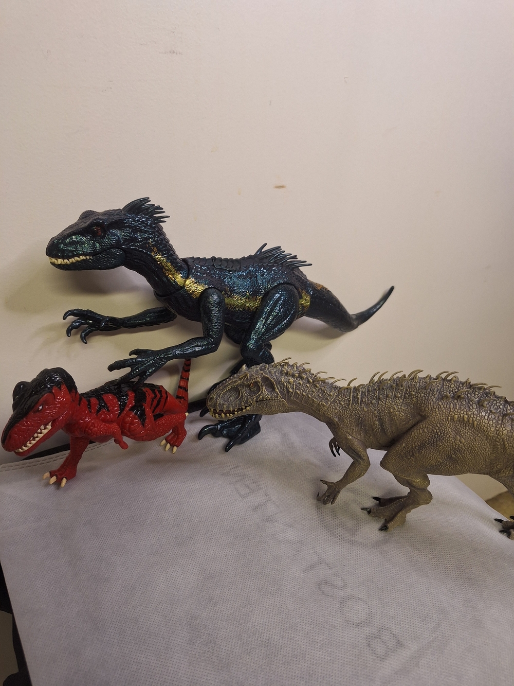 Reptile Toy Figure - Blue and Brown & Red Dinosaurs 3